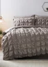 Grey Seersucker Duvet Cover - Double Image 1