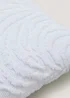 White Chenille Tufted Cushion (43cm x 43cm) Image 2