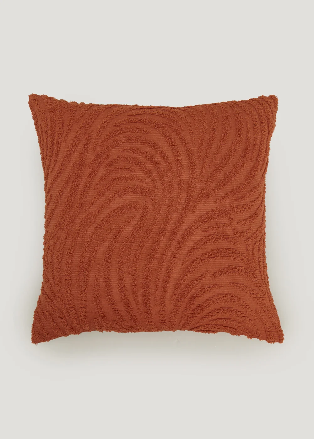 Brown Chenille Tufted Cushion (43cm x 43cm) Image 1