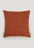 Brown Chenille Tufted Cushion (43cm x 43cm) Image 1