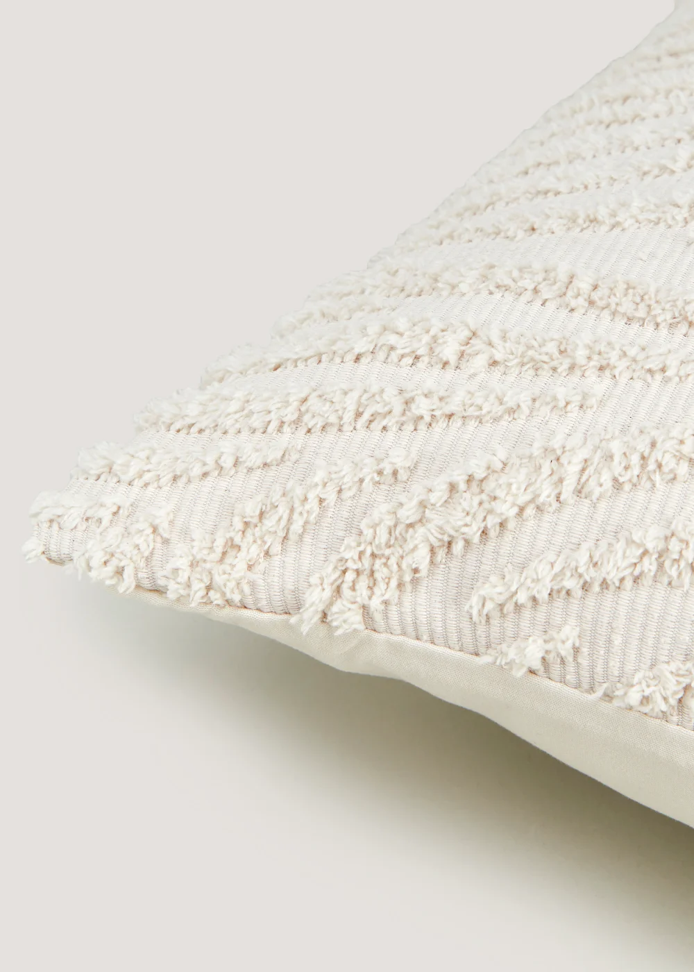 Natural Chenille Tufted Cushion (43cm x 43cm) Image 2