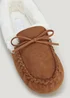 Tan Faux Fur Moccasin Slippers - Size 3 Image 2