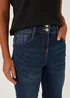 Grace Dark Wash Push Up Straight Leg Jeans - Size 8 Image 4