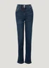 Grace Dark Wash Push Up Straight Leg Jeans - Size 8 Image 3