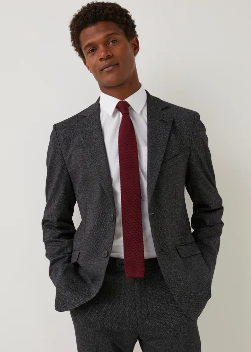 Taylor & Wright Hardy Charcoal Slim Fit Jersey Suit Jacket - 38 Chest Short Image 6