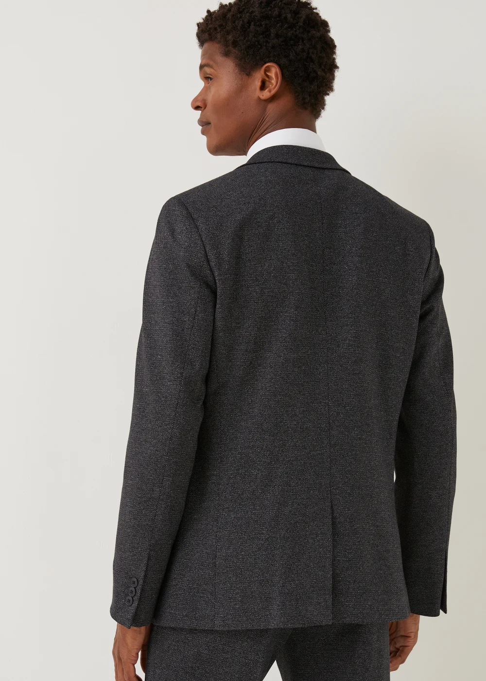 Taylor & Wright Hardy Charcoal Slim Fit Jersey Suit Jacket - 38 Chest Short Image 5