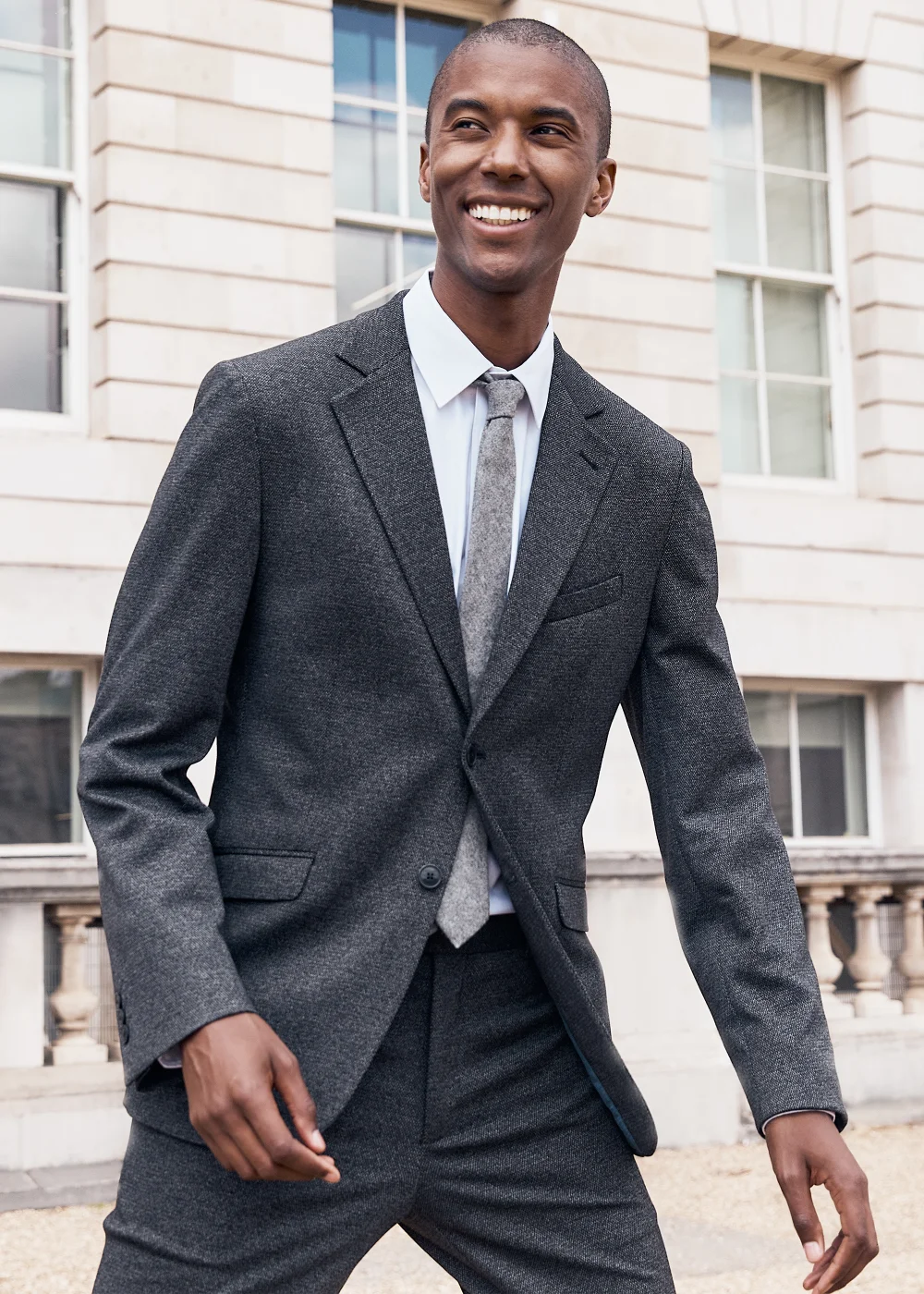 Taylor & Wright Hardy Charcoal Slim Fit Jersey Suit Jacket - 38 Chest Short Image 3