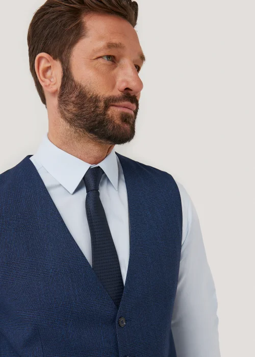 Taylor & Wright Eliot Blue Waistcoat - Small Image 5