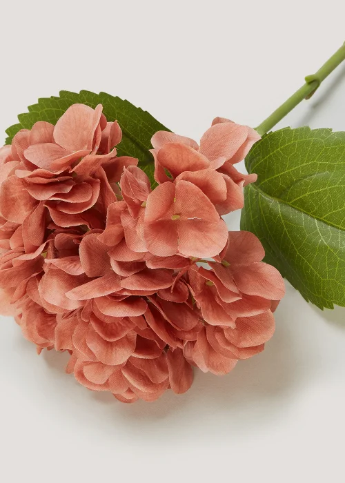 Orange Hydrangea Single Stem (85cm) Image 2