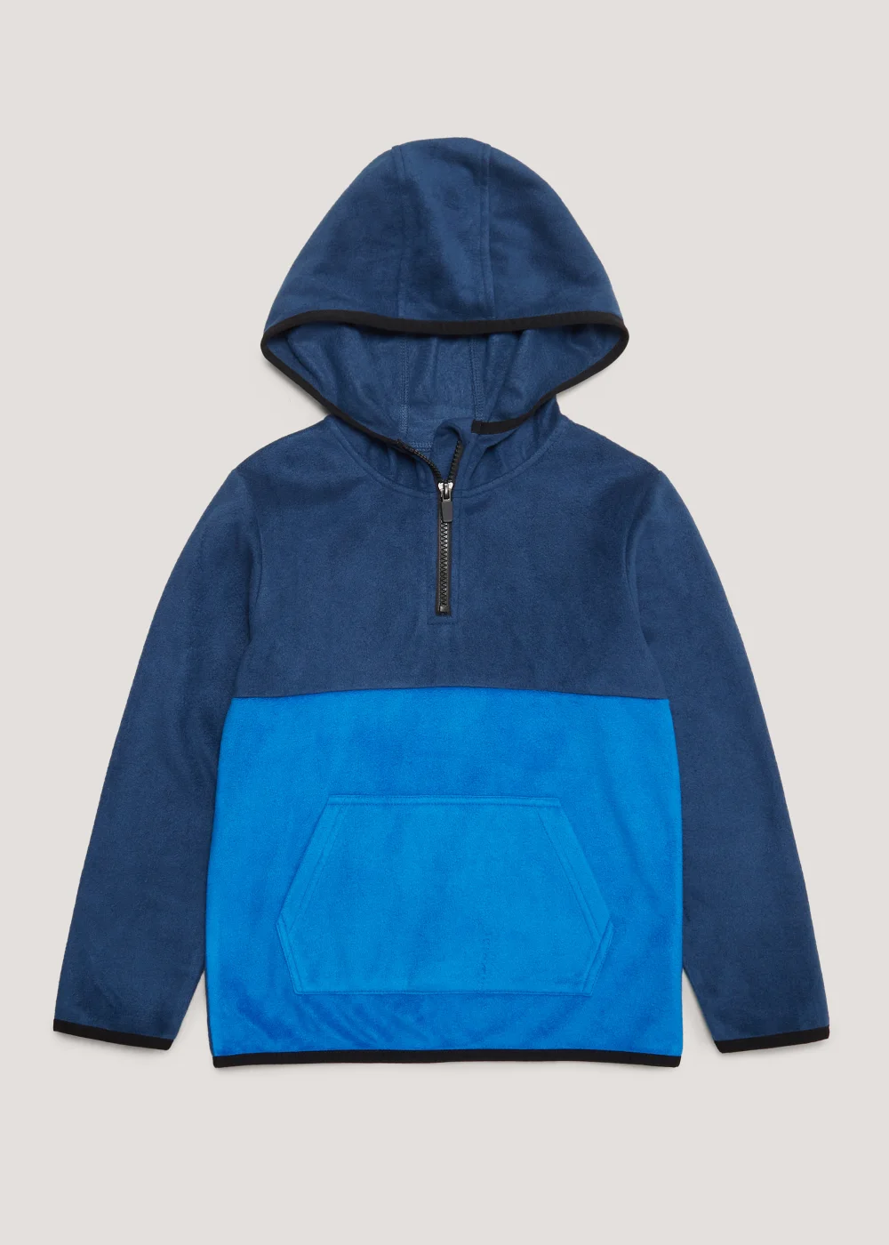 Boys Blue Polar Fleece Half Zip Hoodie (4-13yrs) - 4 Yrs Image 1
