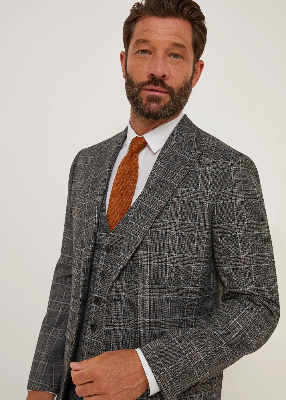 Taylor & Wright Lawrence Grey Tailored Fit Suit Jacket - 38 Chest Short Image 2