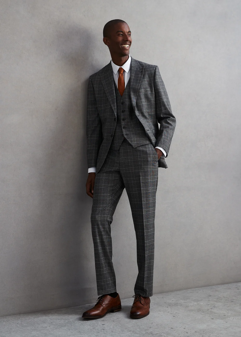 Taylor & Wright Lawrence Grey Tailored Fit Suit Jacket - 38 Chest Short Image 1