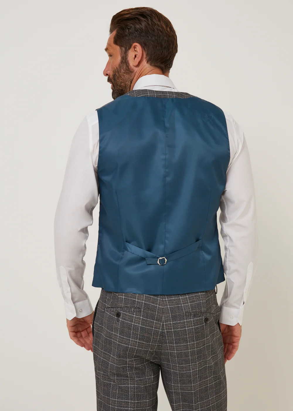 Taylor & Wright Lawrence Grey Tailored Fit Suit Waistcoat - Small Image 2