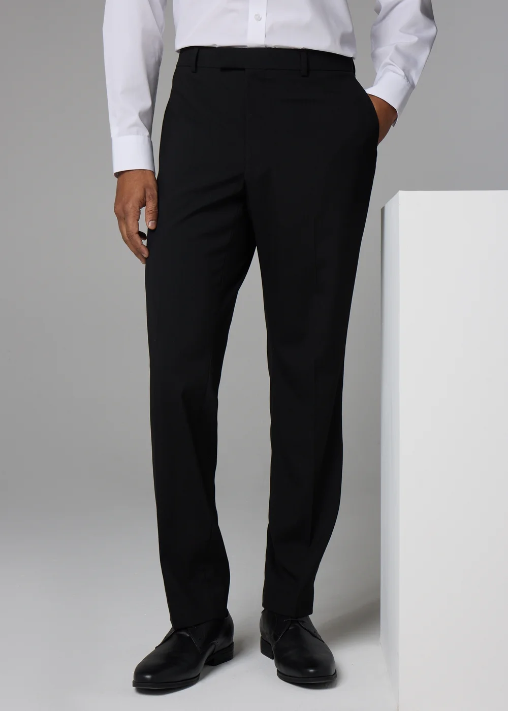 Taylor & Wright Black Tailored Fit Dinner Suit Trousers - 32 Waist 29 Leg Image 1