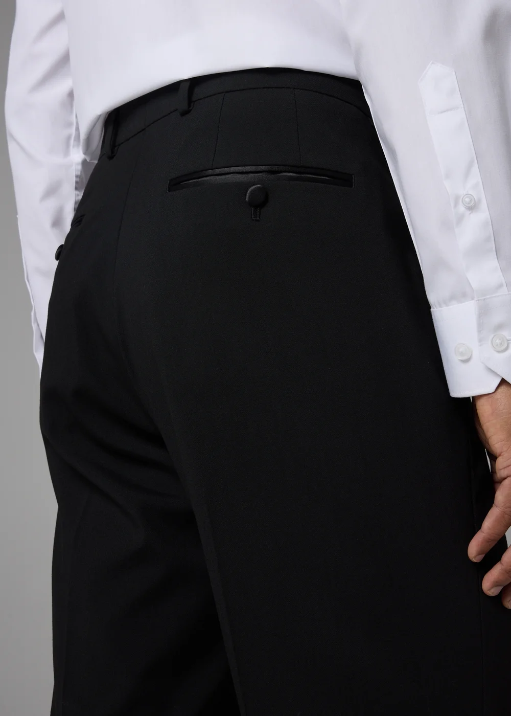 Taylor & Wright Black Tailored Fit Dinner Suit Trousers - 32 Waist 29 Leg Image 4