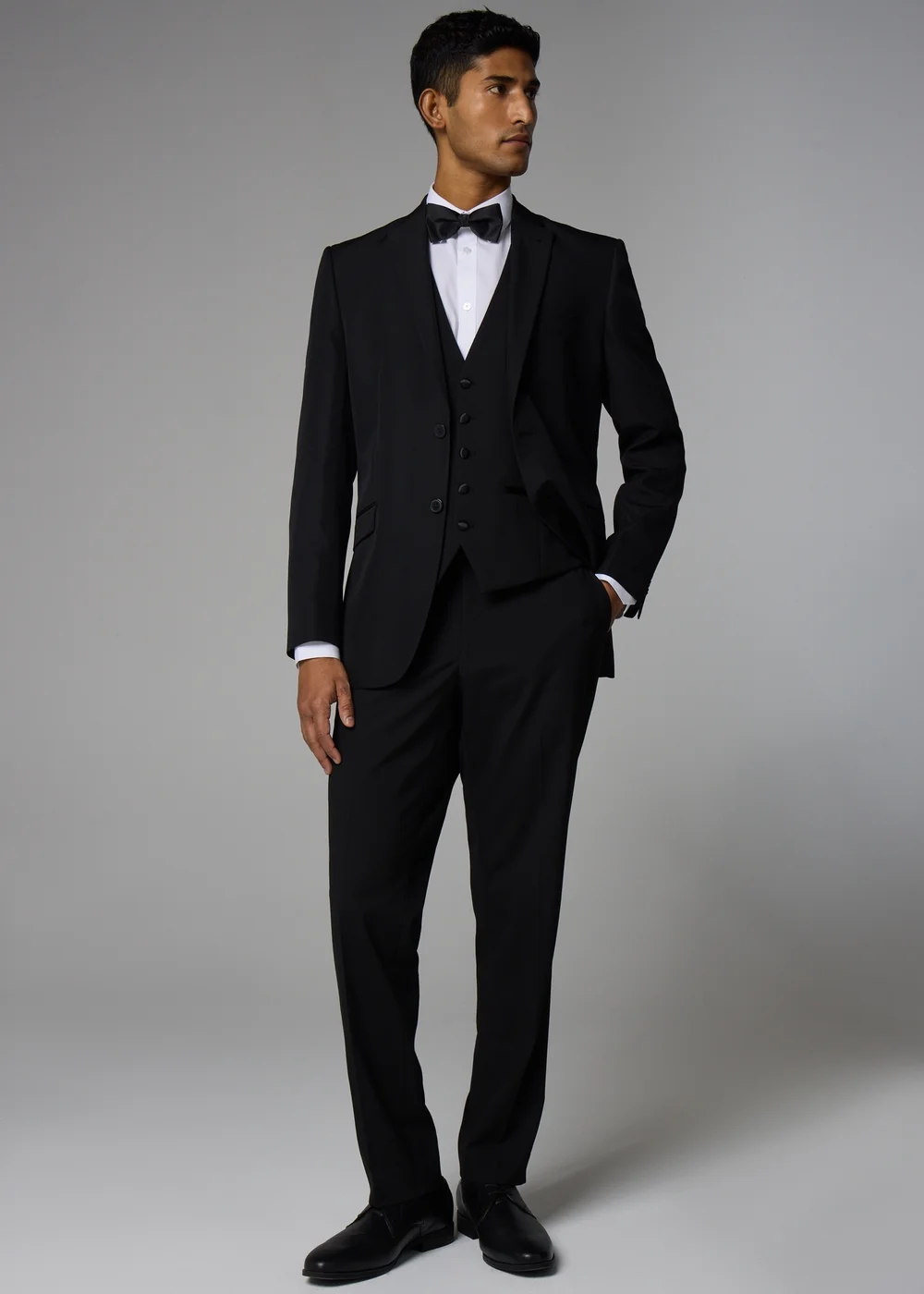 Taylor & Wright Black Tailored Fit Dinner Suit Trousers - 32 Waist 29 Leg Image 2