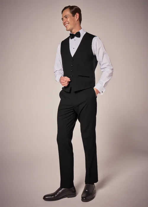 Taylor & Wright Black Dinner Waistcoat - Small Image 3