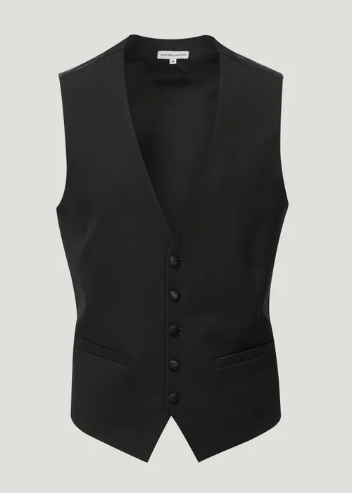 Taylor & Wright Black Dinner Waistcoat - Small Image 4