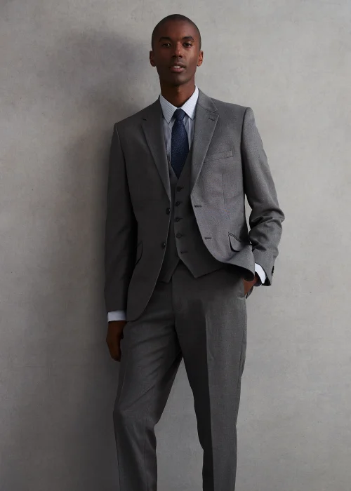 Taylor & Wright Austen Charcoal Tailored Fit Suit Trousers - 32 Waist 29 Leg Image 2