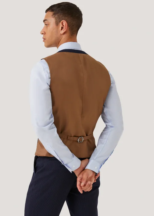 Taylor & Wright Milne Navy Skinny Fit Suit Waistcoat - Small Image 4