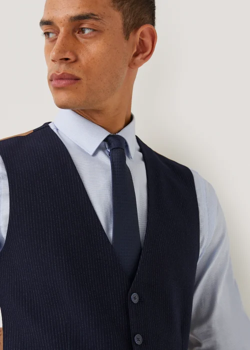 Taylor & Wright Milne Navy Skinny Fit Suit Waistcoat - Small Image 2