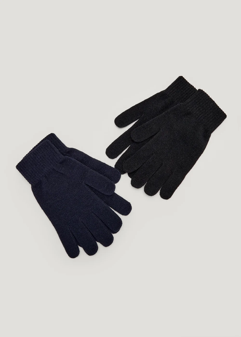 2 Pack Black & Navy Magic Gloves - One Size Image 1