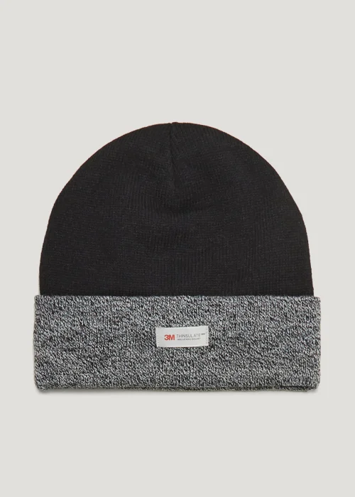 Thinsulate Black Beanie Hat - One Size Image 1