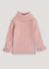 Girls Pink Roll Neck Jumper (9mths-6yrs) - Age 9 - 12 Months Image 1