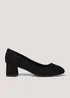 Black Round Toe Block Heels - Size 7 Image 1