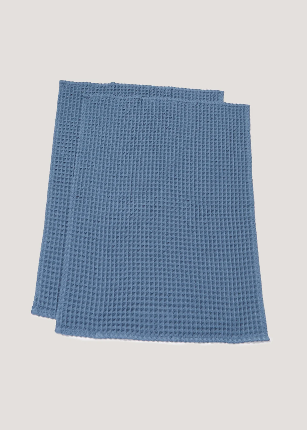 2 Pack Blue Waffle Tea Towels (69cm x 51cm) Image 1