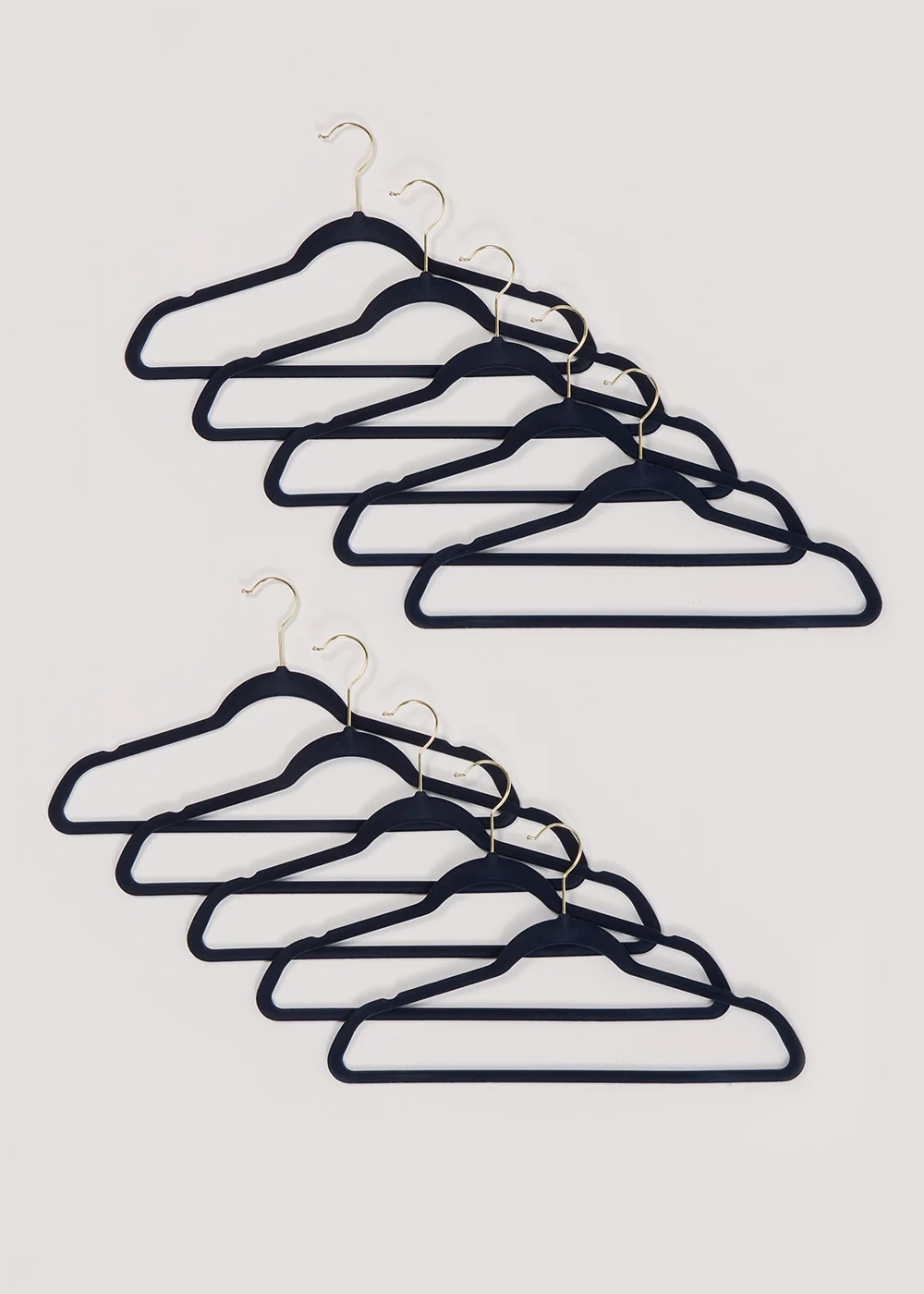 10 Pack Navy Velour Hangers (45cm x 24cm) Image 1