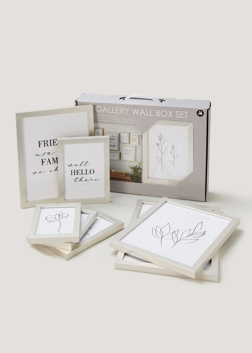 8 Piece Silver Photo Frame Set Image 1