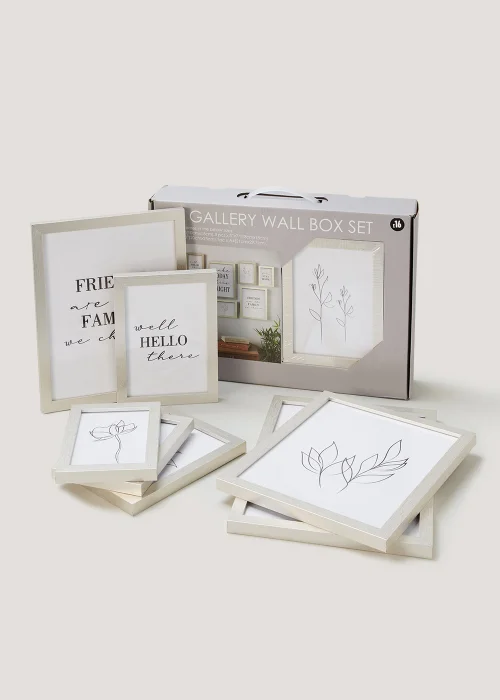 8 Piece Silver Photo Frame Set Image 1