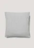 Grey Ribbed Waffle Cushion (55cm x 55cm) Image 1