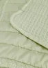 Green Ribbed Waffle Bedspread (220cm x 220cm) Image 2