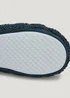 Navy Teddy Fleece Toggle Slippers - Small Image 2