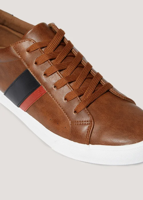 Tan Stripe Smart Trainers - Size 6 Image 2