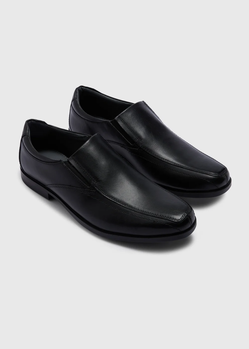 Soleflex Black Real Leather Apron Shoes - 6 Image 1