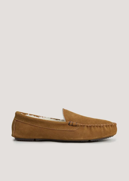 Tan Suede Moccasin Slippers - Size 6 Image 1