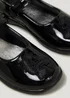 Girls Black Patent Unicorn School Shoes (Younger 8-Older 3) - Size 8 infants Image 2