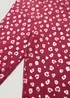 Girls Burgundy Leopard Print Leggings (4-13yrs) - Age 4 Years Image 2