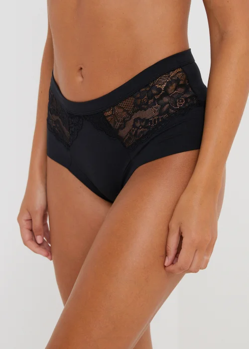 3 Pack Black Lace Midi Knickers - 8 Image 3