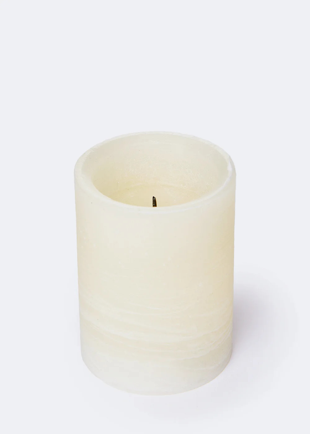 Small LED Candle with Wick (10cm x 7.5cm) Image 1