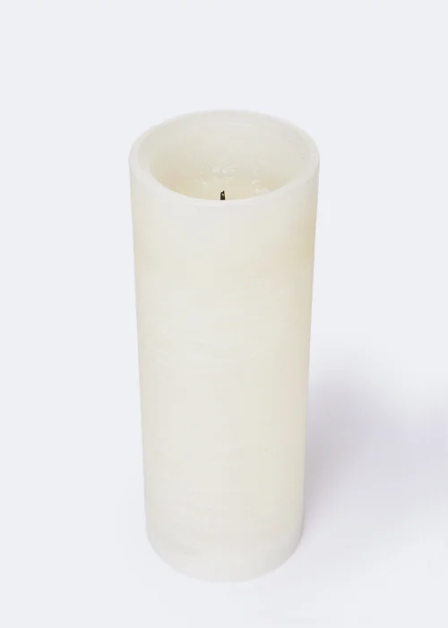 Large LED Candle with Wick (20cm x 7.5cm) Image 1