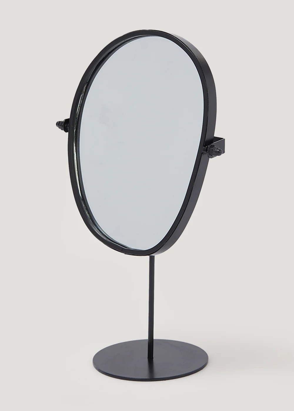 Black Pebble Pedestal Mirror (29cm x 17cm) Image 1