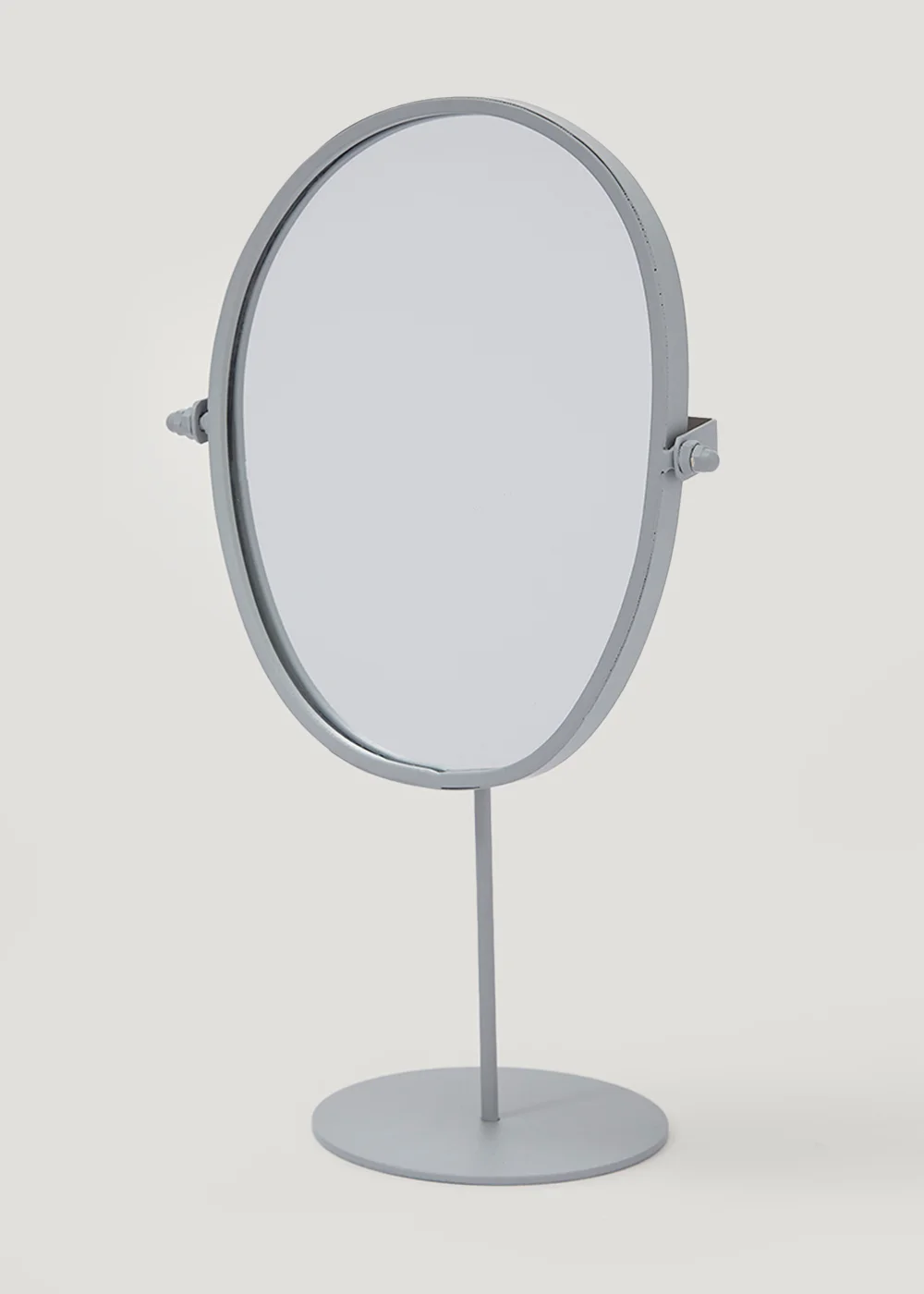 Grey Pebble Pedestal Mirror (29cm x 17cm) Image 1