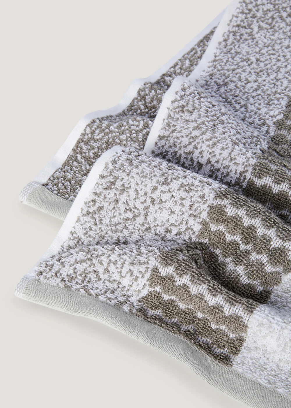 Grey Stripe 100% Cotton Towels - Hand Towel Image 4