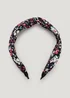 Black Floral Headband - One Size Image 1