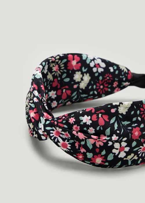 Black Floral Headband - One Size Image 2