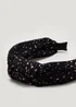 Black Polka Dot Knot Headband - One Size Image 2
